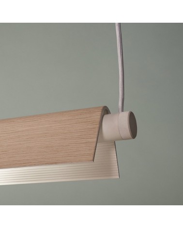 Lámpara de techo 128cm ROOF LED S130 21W de aluminio y vidrio 2700K REGULABLE DALI