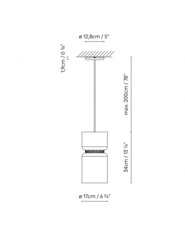 Ceiling lamp 17cm ASPEN S17A LED 16.6W aluminum 2700K DIMMABLE