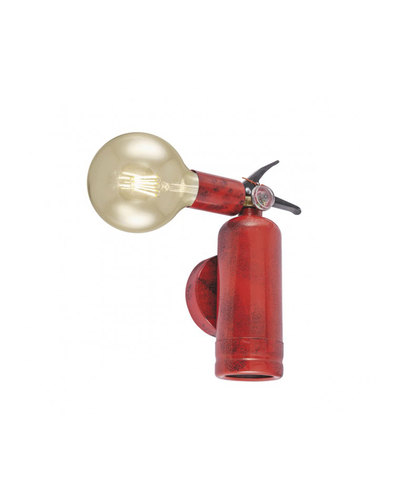 LED Wall lamp 26cm red metal fire extinguisher shape 1 X 60W E-27