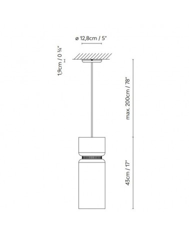 Lámpara de techo 17cm ASPEN S17B de aluminio E27