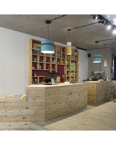 Lámpara de techo 40cm ASPEN S40 de aluminio 2xE14