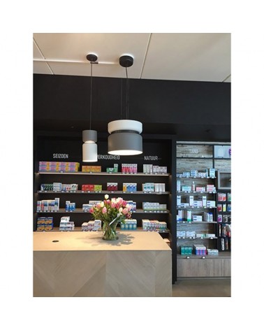 Ceiling lamp 40cm ASPEN S40 aluminum 2xE14