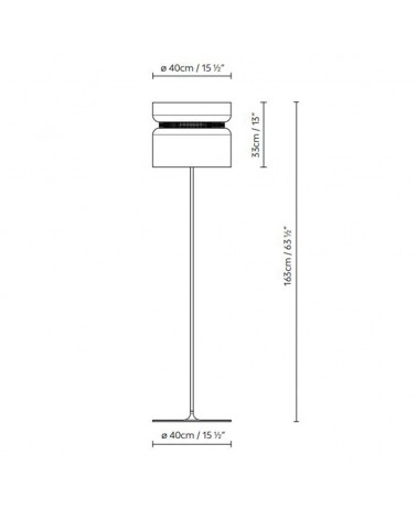 Floor lamp 163cm ASPEN F40 aluminum 3xE27 DIMMABLE