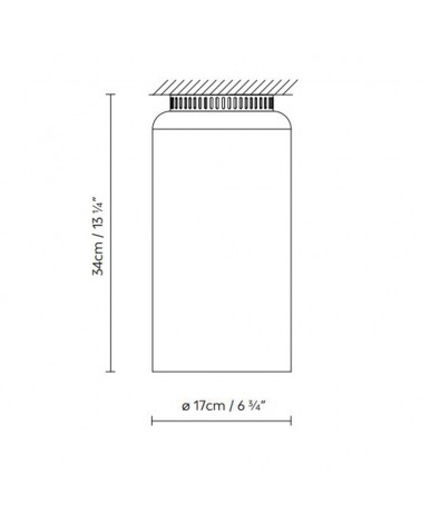 Plafón de diseño 17cm ASPEN C17B de aluminio E27
