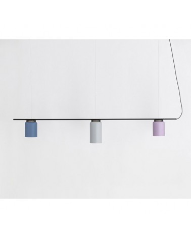 Lámpara de techo ASPEN SH LED con 3 pantallas forma cilindrica de aluminio 16,6W 2700K REGULABLE