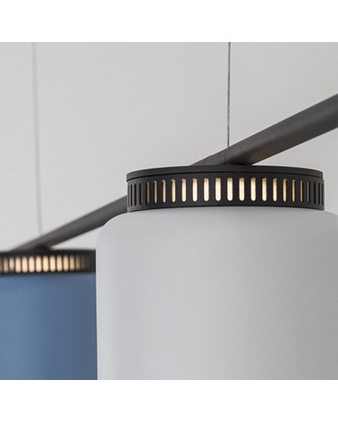 Lámpara de techo ASPEN SH LED con 3 pantallas forma cilindrica de aluminio 16,6W 2700K REGULABLE