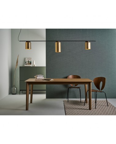 Lámpara de techo ASPEN SH LED con 3 pantallas forma cilindrica de aluminio 16,6W 2700K REGULABLE