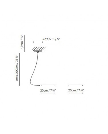 Lámpara de techo ASPEN SH LED con 3 pantallas forma cilindrica de aluminio 16,6W 2700K REGULABLE