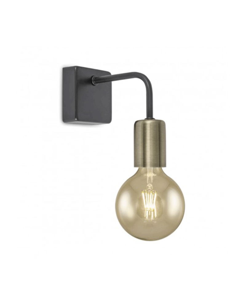 Apply 16cm square black metal base with leather lamp holder 1 X 60W E27