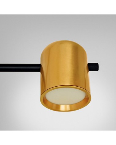 Lámpara de techo KUP 1 con 5 pantallas orientables de aluminio 5x8W 2700K REGULABLE