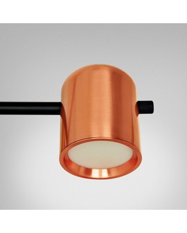 Lámpara de techo KUP 1 con 5 pantallas orientables de aluminio 5x8W 2700K REGULABLE