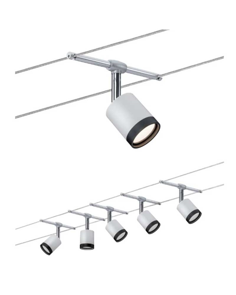 Sistema de cable LED 5x150lm 5x4W 2700K 230/12V Blanco