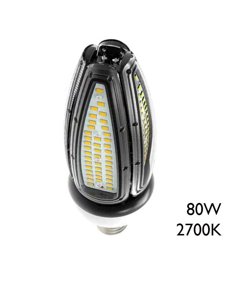 Lámpara EVO CORN LED 80W E40 de alta luminosidad 2700K IP65