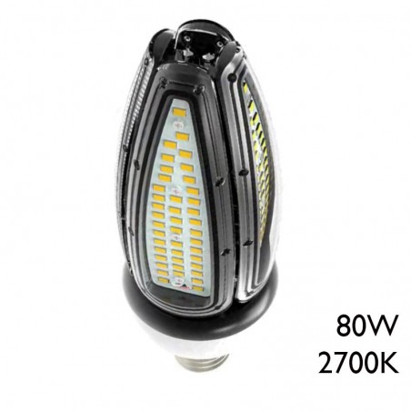 Lámpara EVO CORN LED 80W E40 de alta luminosidad 2700K IP65