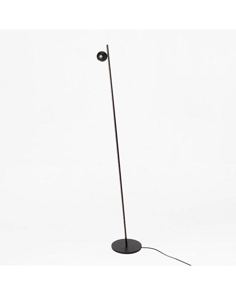 Lámpara de pie COMPASS Estiluz acabado negro con regulador en el cable
