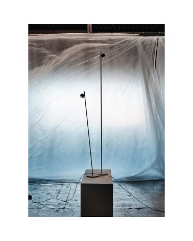 Floor lamp COMPASS Estiluz black finish with regulator on the cable