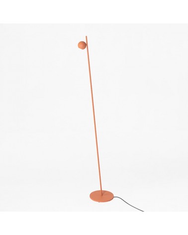 Floor lamp COMPASS Estiluz in terracotta finish with regulator on the cable