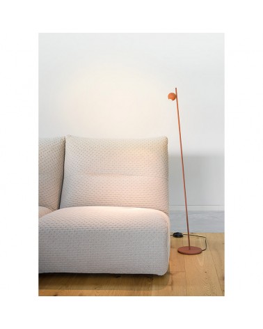 Lámpara de pie COMPASS Estiluz acabado terracota con regulador en el cable