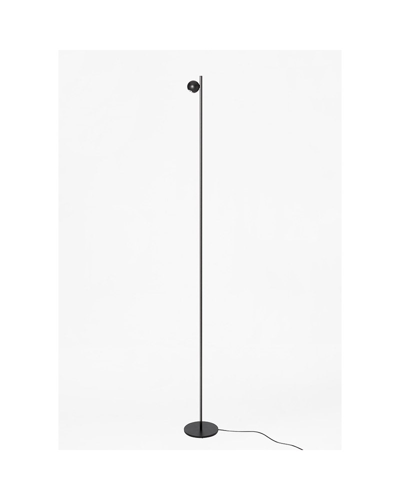Lámpara de pie COMPASS Estiluz acabado negro con regulador en el cable