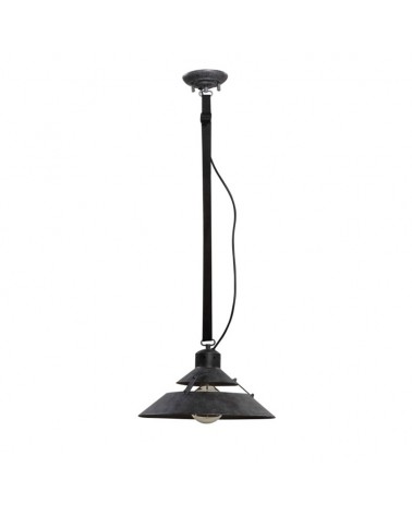 Ceiling lamp 35cm fabric and steel adjustable height E27