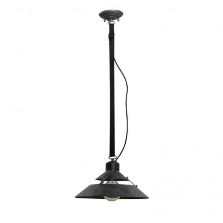 Ceiling lamp 35cm fabric and steel adjustable height E27
