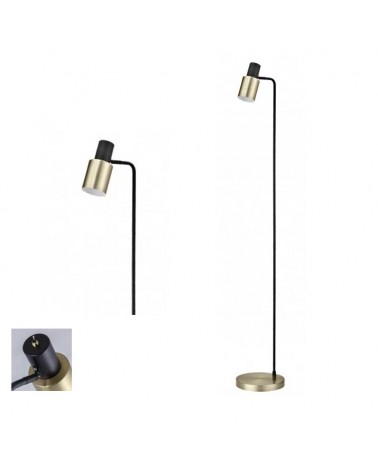 Lámpara de pie de 143cm en metal varios acabados E14