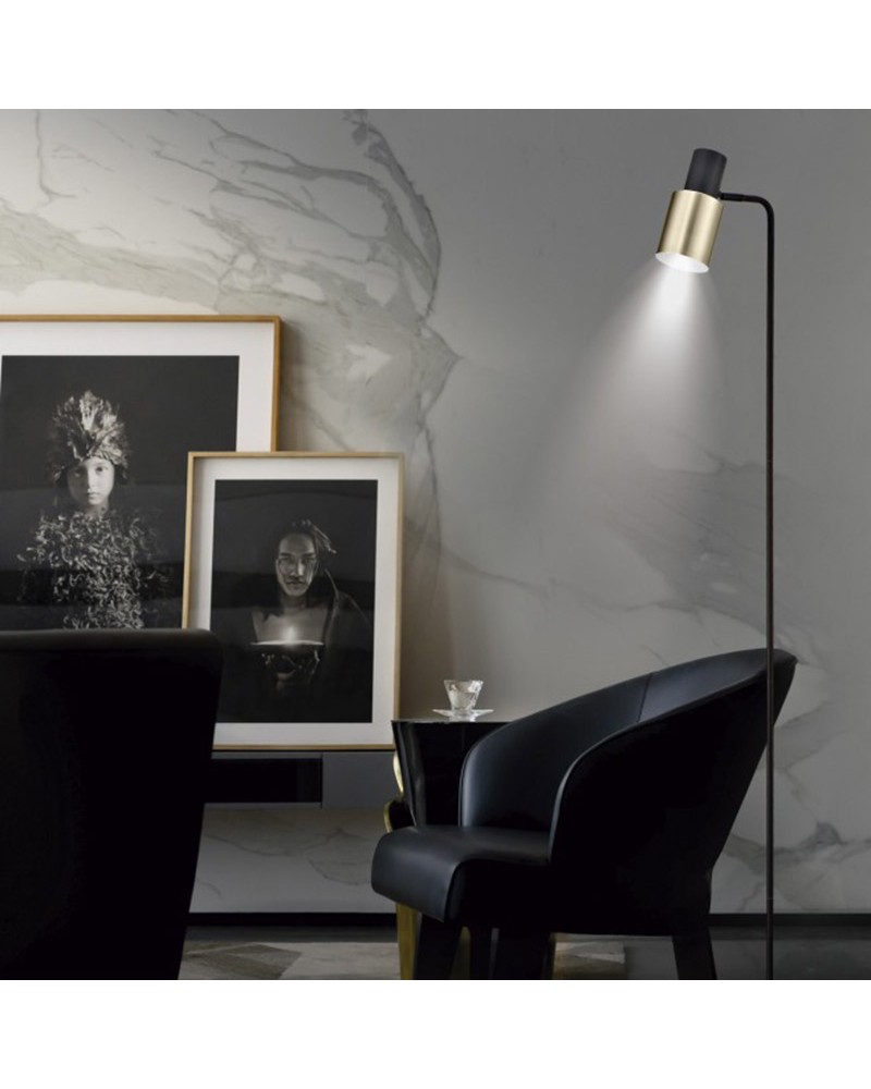 Floor lamp143cm metal in various finishes E14