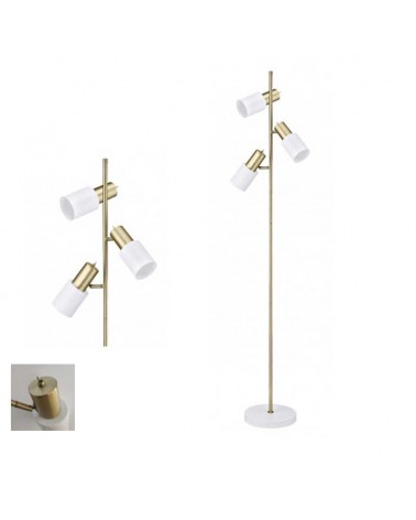 Lámpara de pie de 150cm en metal varios acabados 3xE14