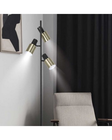Floor lamp 150cm in metal various finishes 3xE14