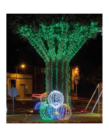 Bola 3D LED 50cm luz cálida o blanca fría flashing apto para exteriores 230V 13,8W