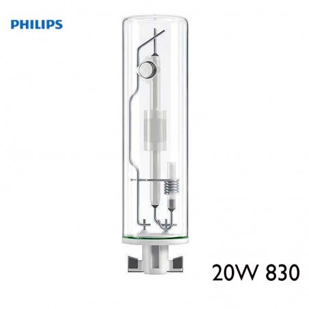 Lámpara halogenuros metálicos Philips MaSTER CDM-Tm Mini 20W/830 PGJ5 con núcleo cerámico
