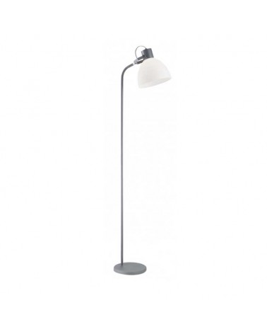 Lámpara de pie 153cm de metal y acrílico acabado blanco y gris E27