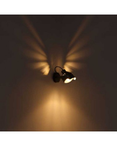 Wall light 13.3cm E14 galvanized finish metal