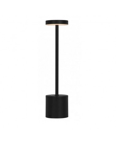Table lamp LED 34cm black finish metal 3W 3000K battery on/off switch Dimmable