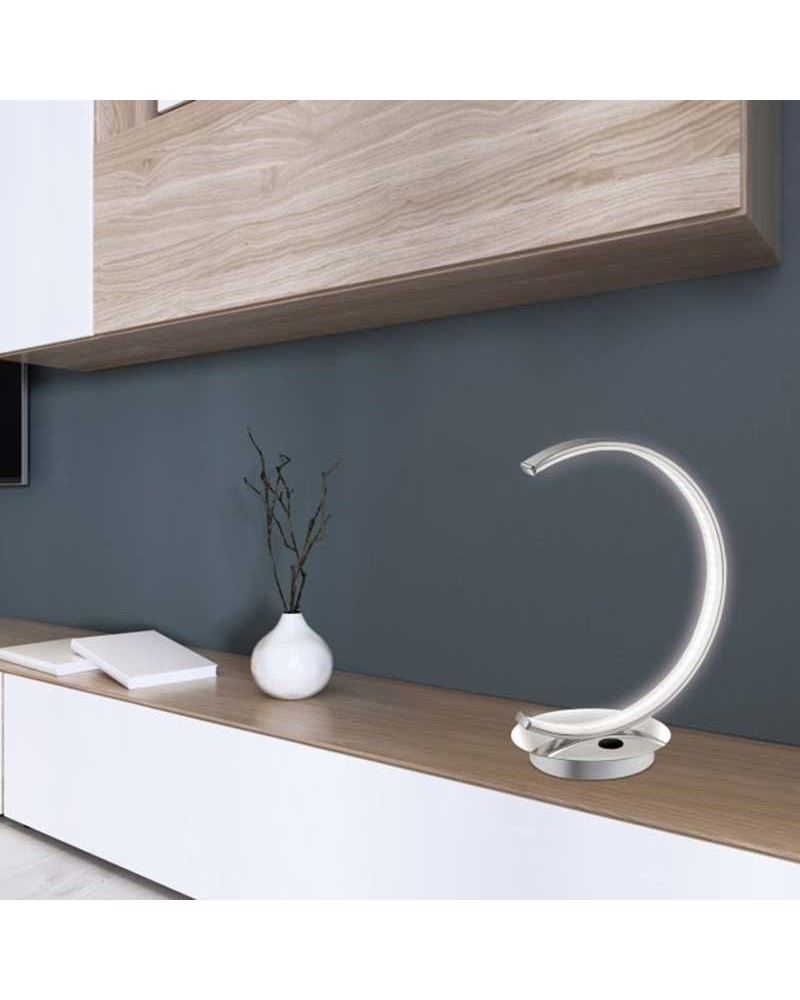 Table lamp LED 27cm metal and acrylic chrome 8W 4000K on/off switch