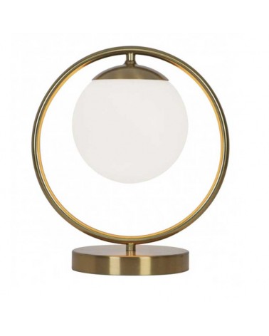Table lamp 29cm brass finish metal and glass E14