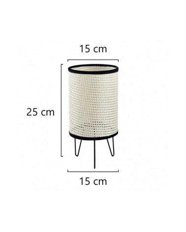 Table lamp 30cm in metal and mesh fabric E14