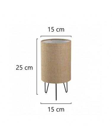 Table lamp 30cm in metal and fabric E14