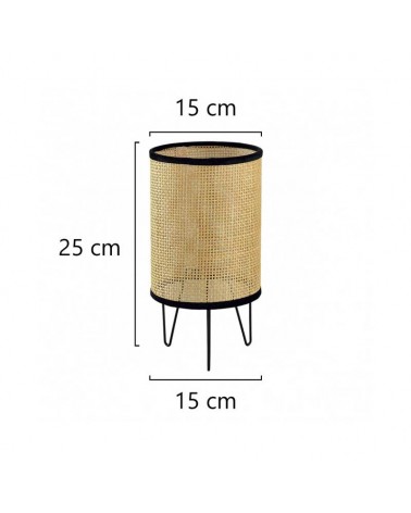Table lamp 30cm in metal and mesh fabric E14