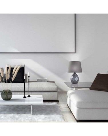 Lámpara de mesa 28cm en cerámica y tela E14