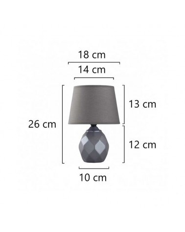 Table lamp 28cm in ceramic and fabric E14