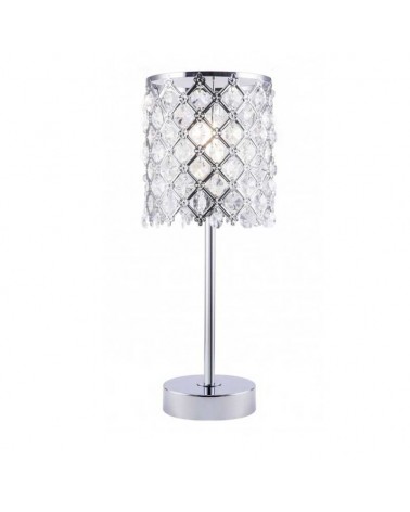 Table lamp 35cm metal and methacrylate with chrome and transparent finish E14