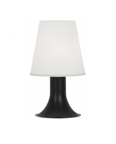 Lámpara de mesa 23cm de metal y acrílico acabado negro y blanco E14