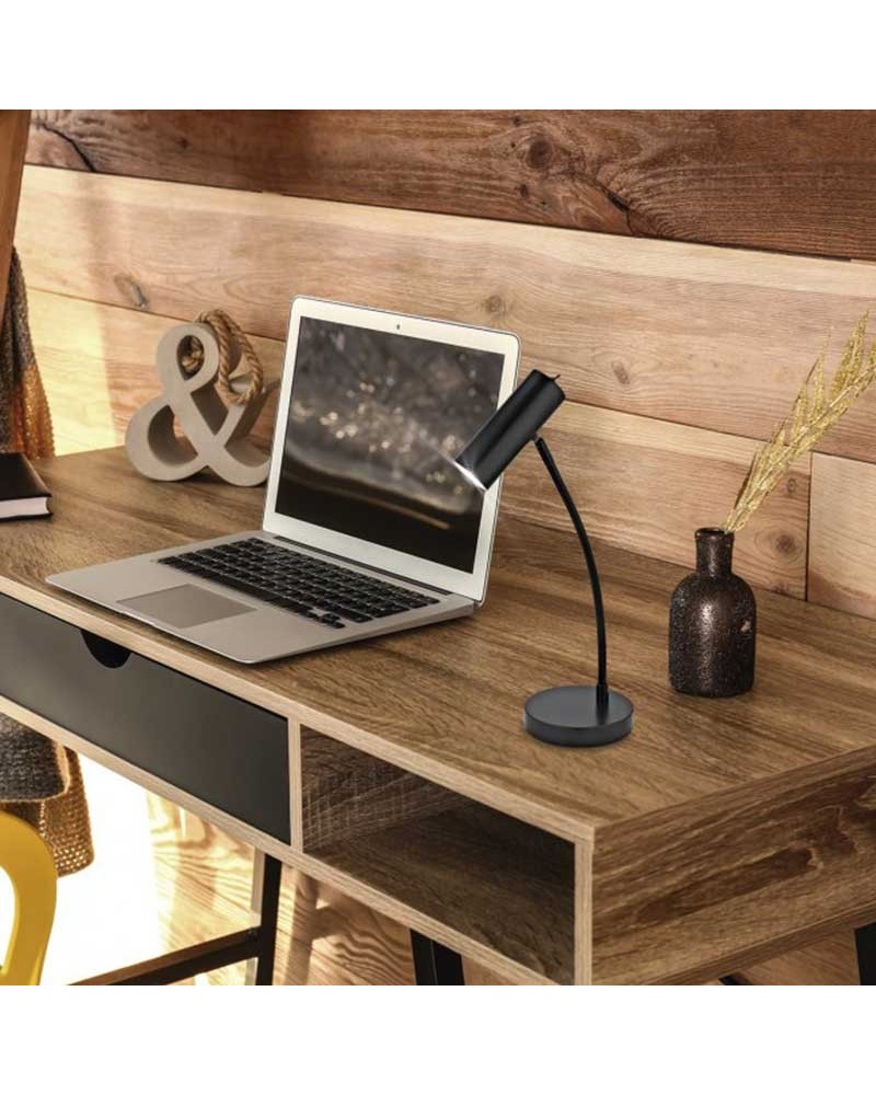 Table lamp 48cm black finish metal GU10