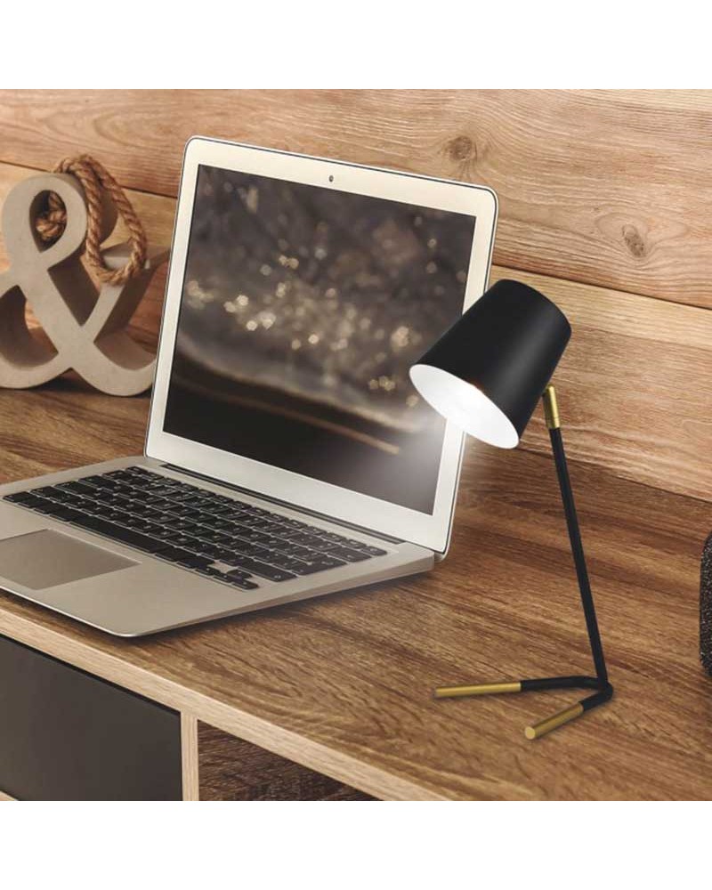 Table lamp 43cm metal in different finishes E14