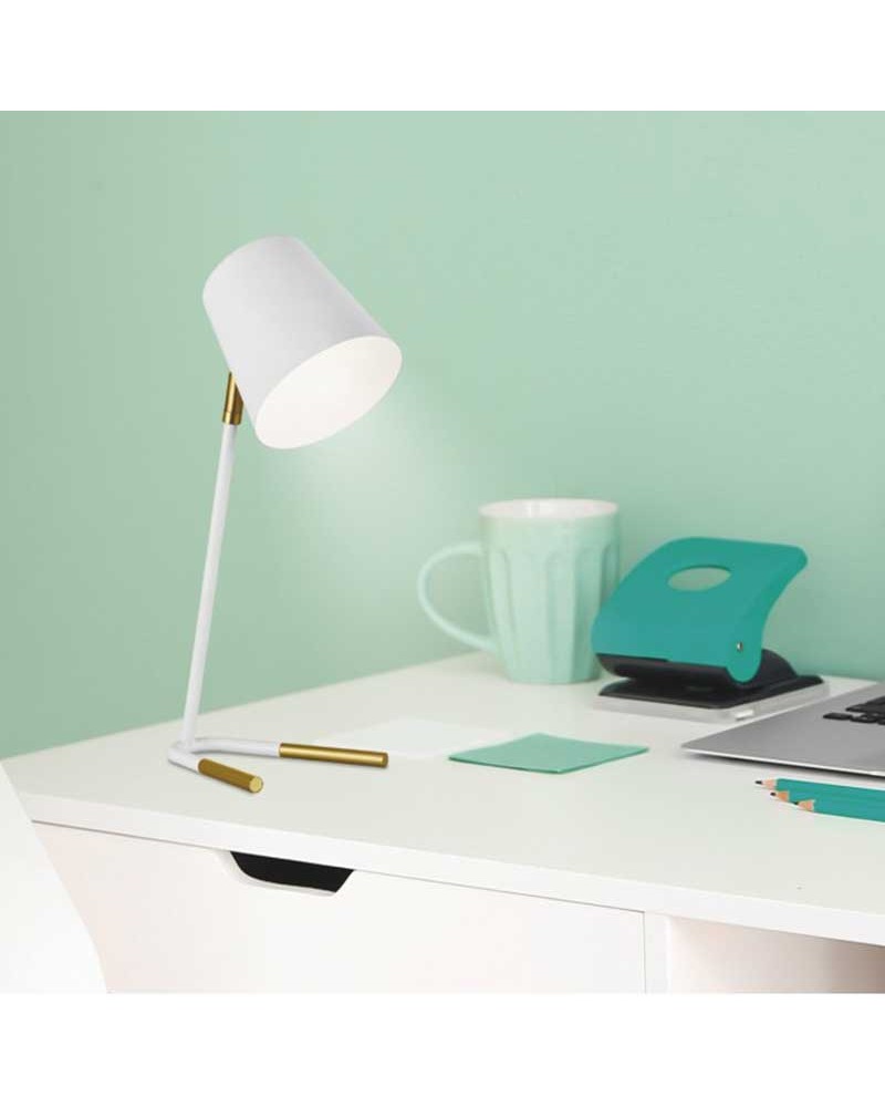 Table lamp 43cm metal in different finishes E14