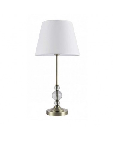 Table lamp 61cm metal and fabric brass finish E27