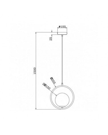 Lámpara de techo 25cm esfera de cristal blanco y estructura de metal latón E14