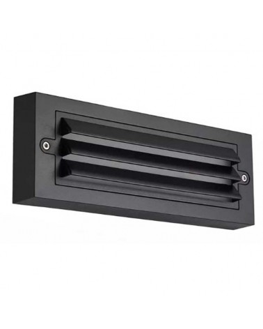 LED Outdoor wall light 25.5cm wide thermoplastic black finish 6W 4000K IP54