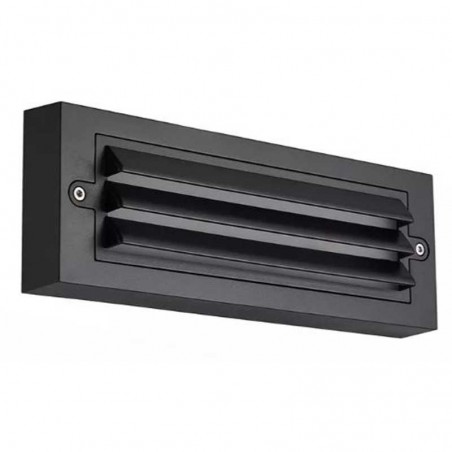 LED Outdoor wall light 25.5cm wide thermoplastic black finish 6W 4000K IP54